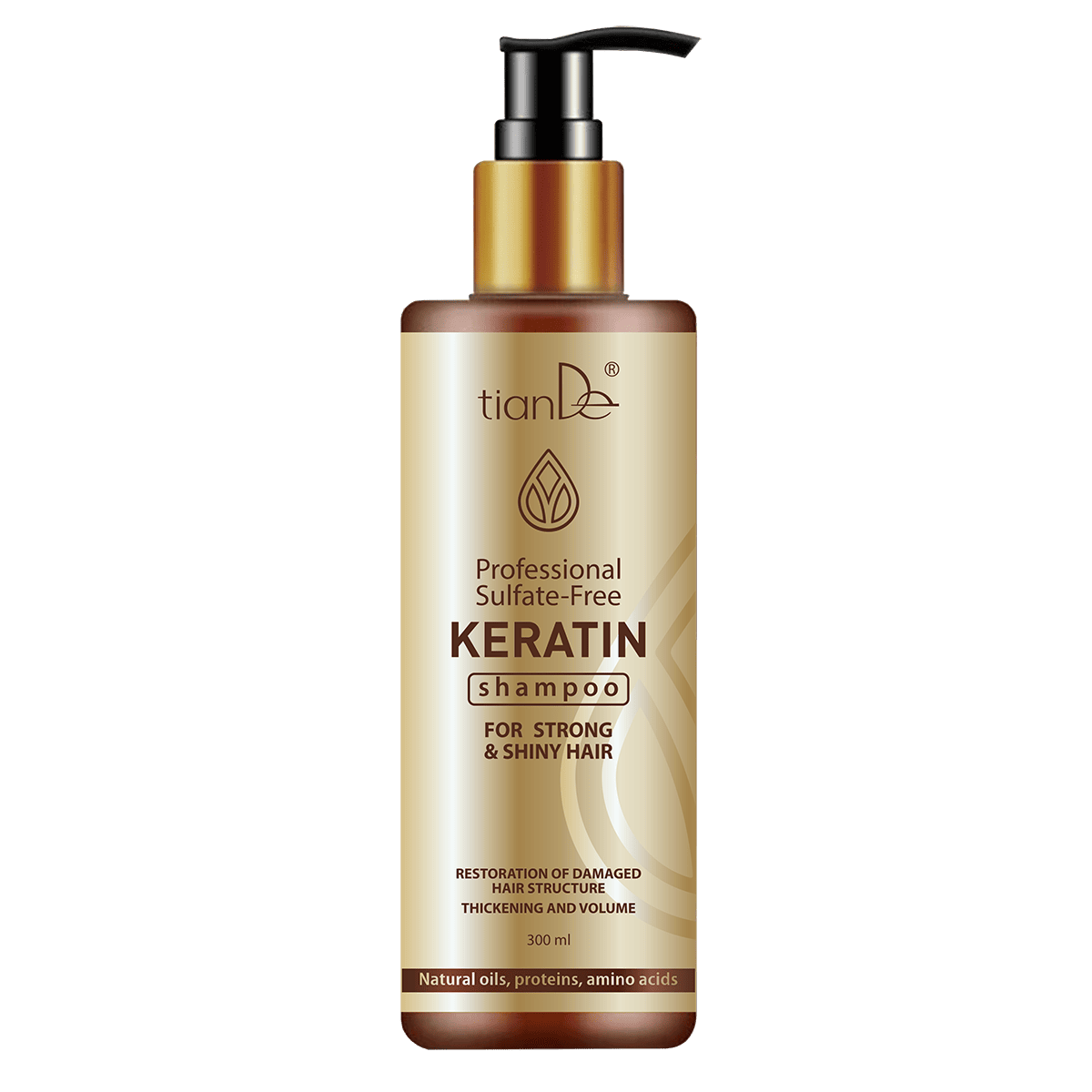 Professionelles sulfatfreies Keratin-Shampoo für kräftiges und glänzendes Haar